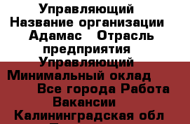 Управляющий › Название организации ­ Адамас › Отрасль предприятия ­ Управляющий › Минимальный оклад ­ 40 000 - Все города Работа » Вакансии   . Калининградская обл.,Приморск г.